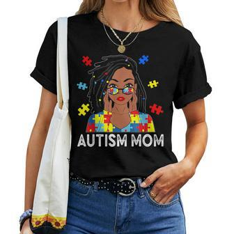 Autism Mom African American Loc'd Autism Awareness Women T-shirt | Mazezy CA