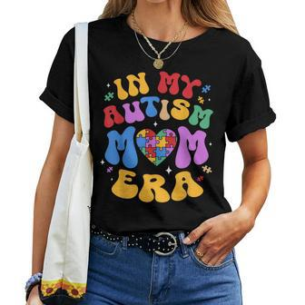 My Autism Mom Autism Awareness Groovy Retro Vintage Women T-shirt | Mazezy CA