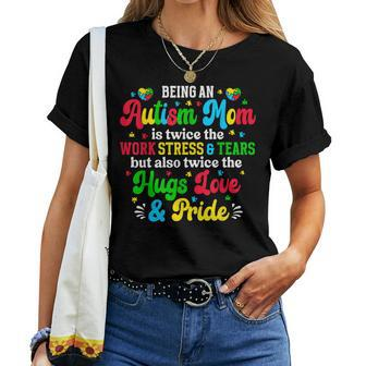 Being Autism Mom Autism Awareness Mama Of Autistic Boy Girl Women T-shirt - Monsterry