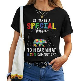 Autism It Takes A Special Mom To Hear What A Son Cannot Say Women T-shirt - Thegiftio