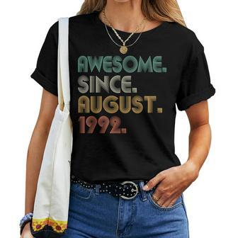 Awesome Since August 1992 Vintage 32Nd Birthday Women Women T-shirt - Monsterry CA
