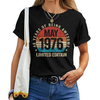 Awesome Since May 1976 Vintage 48Th Birthday Women Women T-shirt - Monsterry
