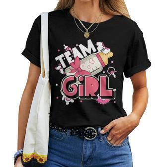 Baby Announcement Team Girl Baby Party Gender Reveal Women T-shirt - Thegiftio UK