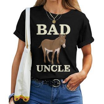 Bad Uncle Uncle Donkey Uncles Women T-shirt - Thegiftio UK