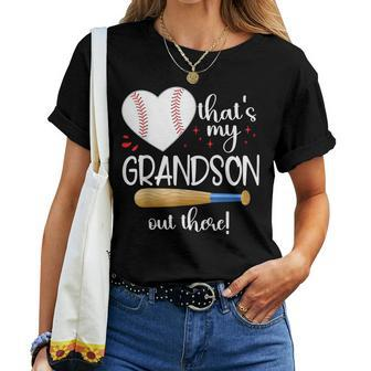 Baseball Grandma Thats My Grandson Out There Women Women T-shirt | Mazezy DE