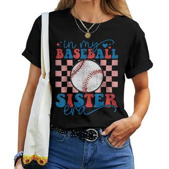 In My Baseball Sister Era Retro Vintage Baseball Sister Women T-shirt - Monsterry AU