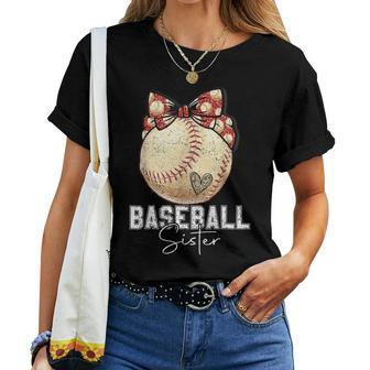 Baseball Sister Leopard Mother's Day Girls Womens Women T-shirt - Monsterry UK