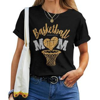 Basketball Mom Leopard Basketball Senior Mom 2024 Mother Day Women T-shirt - Seseable