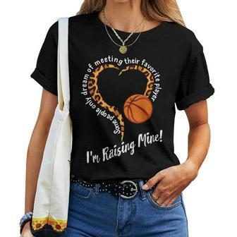 Basketball Mom Raising Favorite Player Leopard Women T-shirt - Monsterry