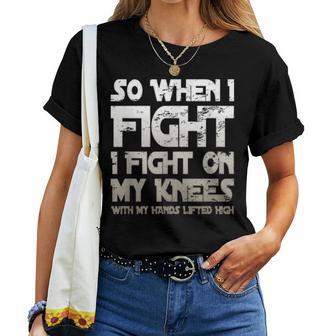 Battle Belongs To The Lord Christian Inspirational Faith Women T-shirt - Monsterry CA