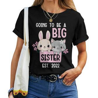 Become Big Sister Cute Bunny 2022 Women T-shirt - Monsterry UK