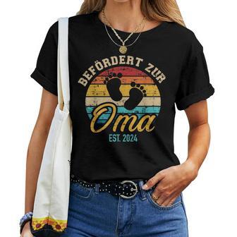 Befördert Zur Oma 2024Intage Retro T-shirt Frauen - Geschenkecke