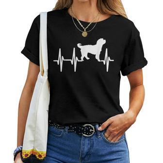 Bernedoodle Heartbeat Dog Mom Dad Pet Women T-shirt - Monsterry AU