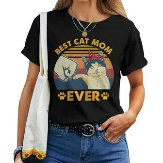 Best Cat Mom Ever Cute & Cat Mom Women T-shirt - Monsterry