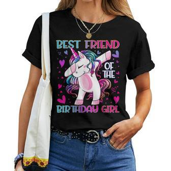 Best Friend Of The Birthday Girl Dabbing Unicorn Girl Women T-shirt | Seseable CA