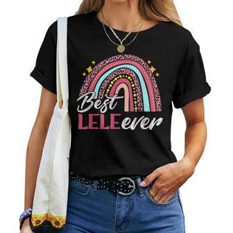 Best Lele Ever Leopard Rainbow Women T-shirt - Monsterry CA