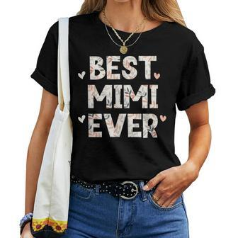 Best Mimi Ever Floral Family Love Hearts Women T-shirt - Monsterry CA