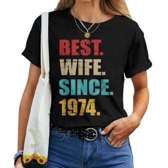 Best Wife Since 1974 For 50Th Golden Wedding Anniversary Women T-shirt - Monsterry CA