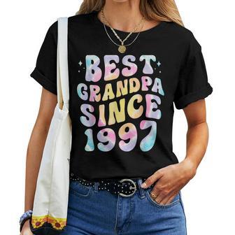 Bester Opa Seit 1997 Groovy Tie Dye Papa Birthday Lustig T-shirt Frauen - Geschenkecke