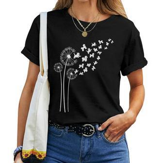 Bichon Frise Dandelion Flower For Dandelions And Dog Lover Women T-shirt - Seseable