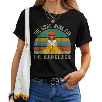The Birds Work For The Bourgeoisie Vintage Men Women T-shirt - Monsterry UK