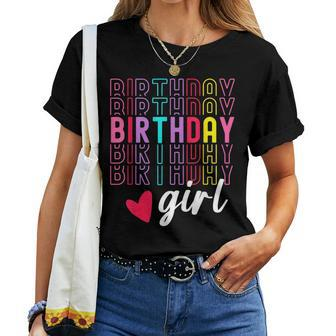 Birthday For Girl Retro Text Awesome Cute Birthday Party Women T-shirt - Thegiftio UK