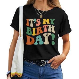My Birthday Retro Groovy Birthday Boys Girls Women T-shirt - Thegiftio UK