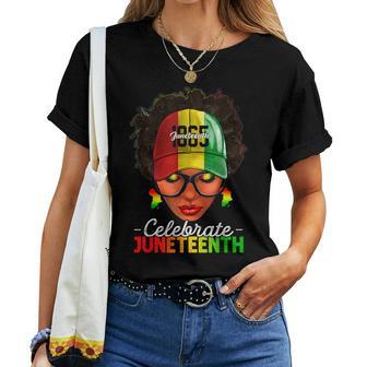 Black Messy Bun Celebrate Junenth For Women Women T-shirt - Monsterry UK