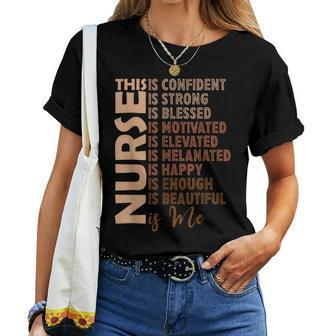 Black Nurse Black History Nurse Melanin Afro Woman Nursing Women T-shirt - Seseable