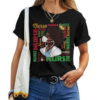 Black Nurse History Month Afro Melanin Queen Woman Pride Blm Women T-shirt - Monsterry UK