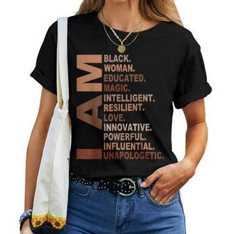 I Am Black Woman Black History Month Unapologetically Women T-shirt | Mazezy AU