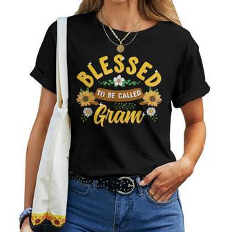 Blessed To Be Called Gram Cute Sunflower Women T-shirt - Monsterry DE