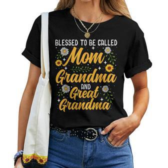 Blessed To Be Called Mom Grandma Great Grandma Mother's Day Women T-shirt - Monsterry DE