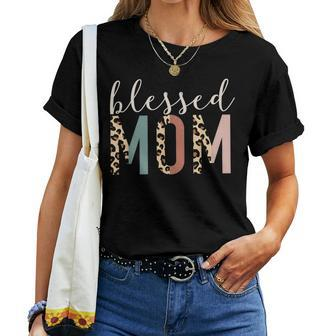 Blessed Mom Cute Leopard Print Women T-shirt - Thegiftio UK