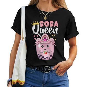 Boba Queen For N Girls Boba Bubble Tea Kawaii Japanese Women T-shirt - Monsterry UK