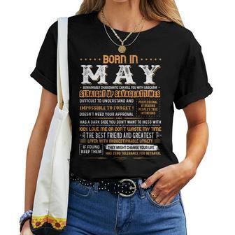 Born In May Birthday Party Taurus Zodiac King Queen Women T-shirt - Monsterry UK