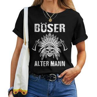 Böser Alter Mannatertagintage Opa Papa Indianer Tomahawk T-shirt Frauen - Geschenkecke