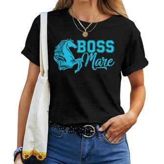 Boss Mare Equestrian Horseback Riding Girls For Women Women T-shirt - Monsterry