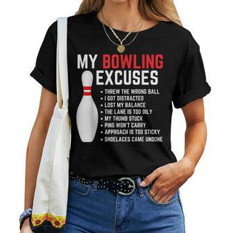 My Bowling Excuses Bowler Bowling Men Women T-shirt - Monsterry UK