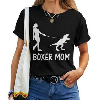 Boxer Mom Dog Boxer Mama Dinosaur Mother's Day Women T-shirt - Monsterry AU