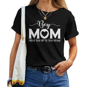 Boy Mom From Son Up To Son Down Mama Mother's Day 2024 Women Women T-shirt - Thegiftio UK