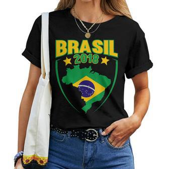 Brasil 2018 Soccer Football Brazil T Women T-shirt - Monsterry UK