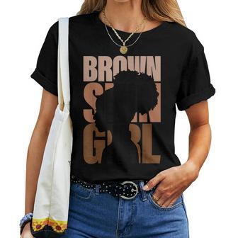 Brown Skin Girl Black Melanin Black History Junenth Women Women T-shirt - Thegiftio