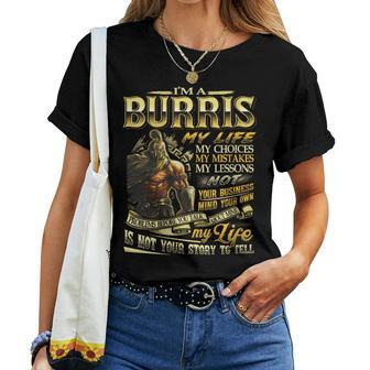 Burris Family Name Burris Last Name Team Women T-shirt - Seseable