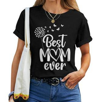 Butterflies Best Mom Ever From Daughter Son On Mother's Day Women T-shirt - Seseable