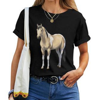 Buttermilk Buckskin Pinto Quarter Horse Paint Horse Women T-shirt - Monsterry AU