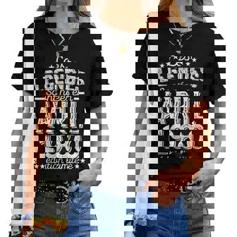 Cadeau 44 Ans Anniversaire Homme Intage Avril 1980 T-shirt femme - Cadeauxyz