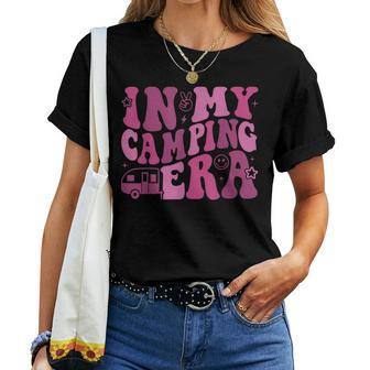In My Camping Era Retro Pink Groovy Style For Women Women T-shirt - Thegiftio UK