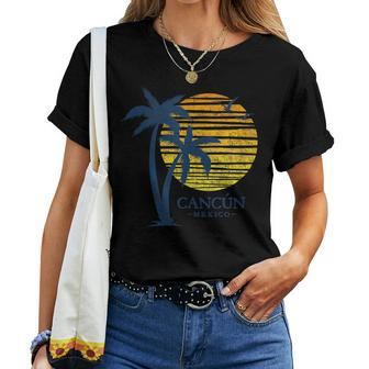 Cancun Mexico Souvenir Beach Sunset Vintage Mens Women T-shirt - Monsterry AU