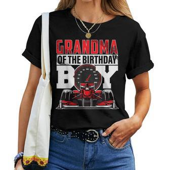 Car Racing Grandma Of Birthday Boy Formula Race Car Driver Women T-shirt - Monsterry AU